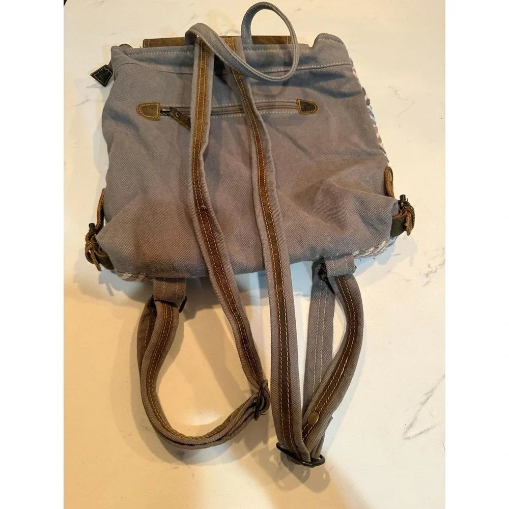 Myra Bag Canvas & Leather Backpack — Boho / Vintage Style